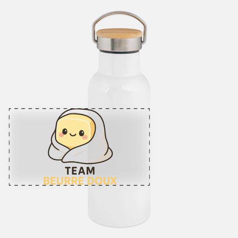 Team beurre doux Gourde isotherme avec bouchon en bambou