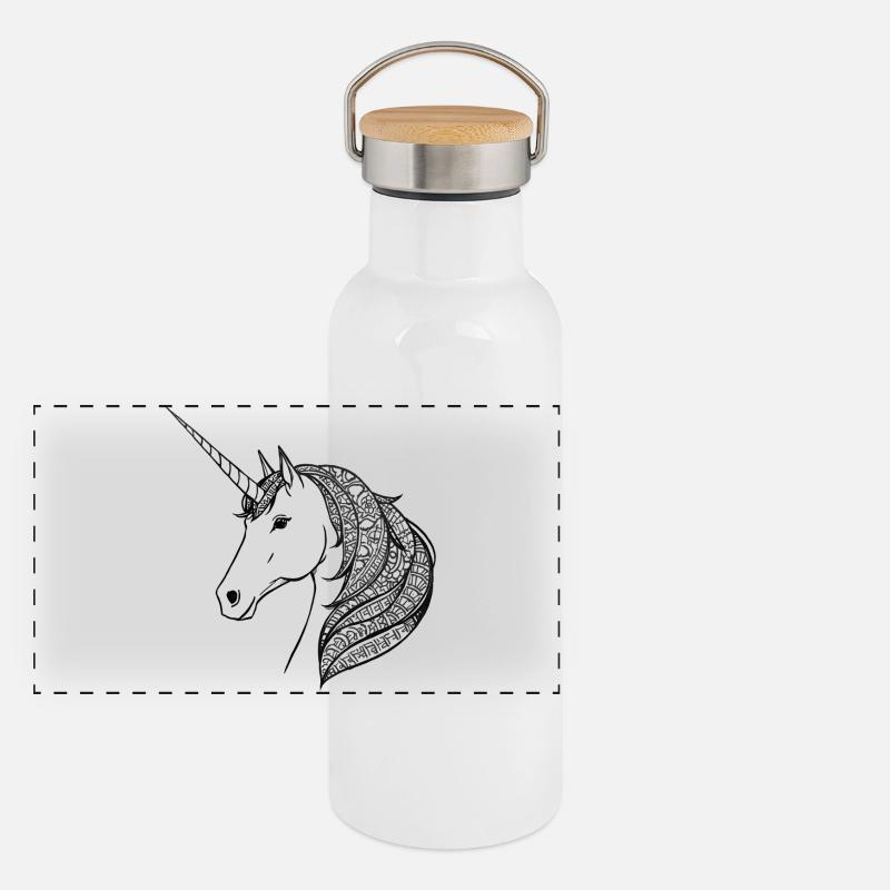 Unicorn Panoramic Thermal Bottle with Bamboo Lid