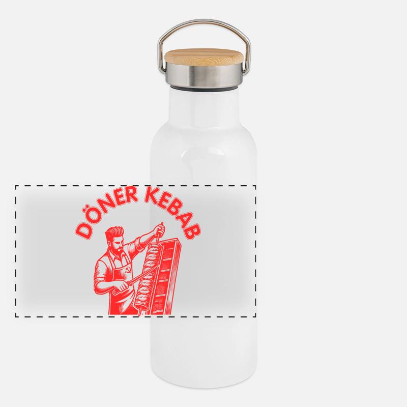 Döner kebab Gourde isotherme avec bouchon en bambou