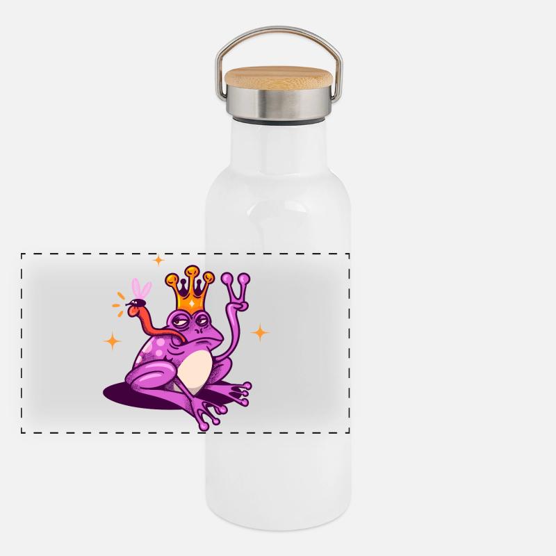 Prince Crapaud Gourde isotherme avec bouchon en bambou