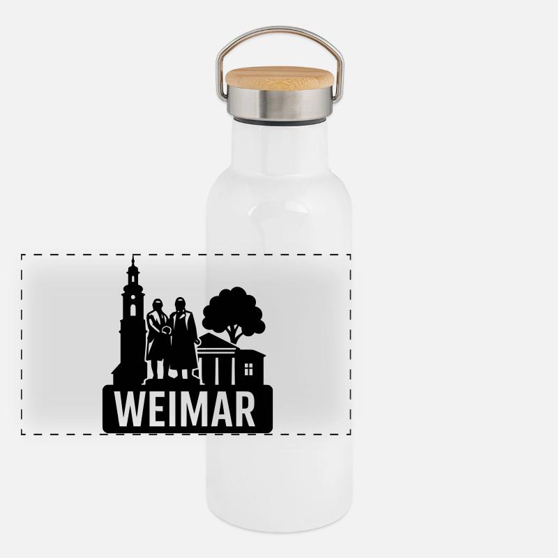 weimar thüringen Panorama Thermosflasche mit Bambusdeckel