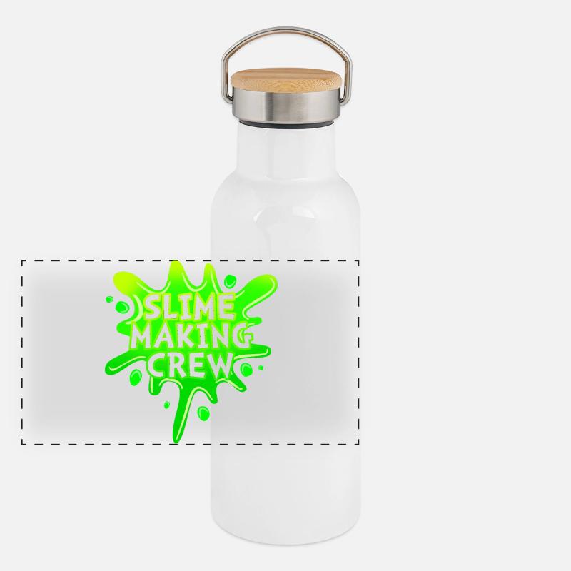 Slimy Slime Slime Panoramic Thermal Bottle with Bamboo Lid