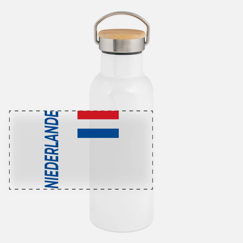 Tilburg Panorama Thermosflasche mit Bambusdeckel