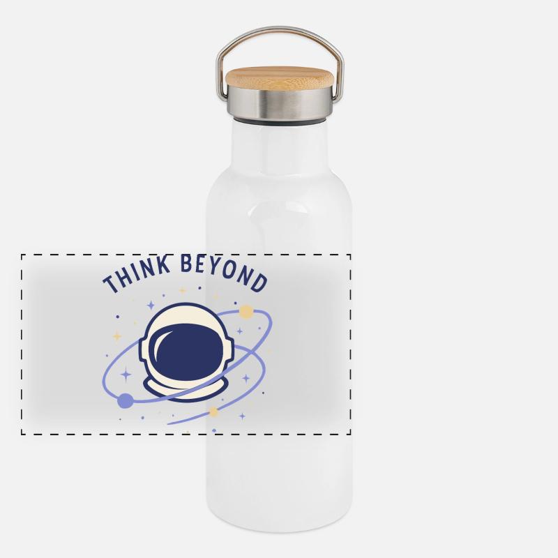 Panorama Thermosflasche mit Bambusdeckel