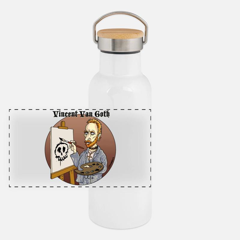 Vincent VanGoth Gourde isotherme avec bouchon en bambou