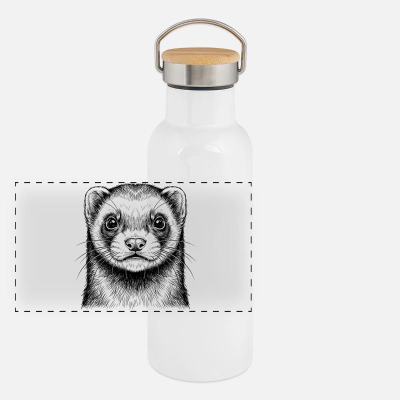 Gourde isotherme avec bouchon en bambou