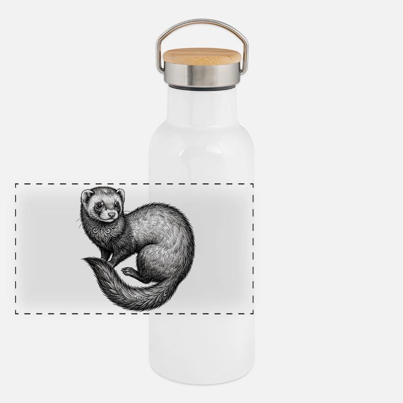 Furet Gourde isotherme avec bouchon en bambou