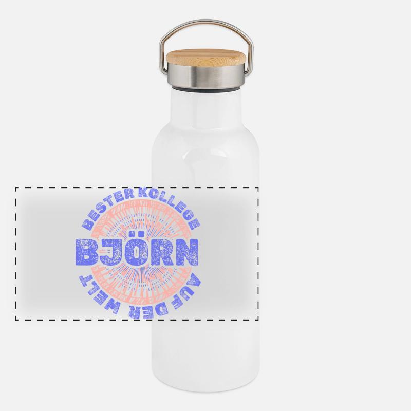 Bjoern Gourde isotherme avec bouchon en bambou