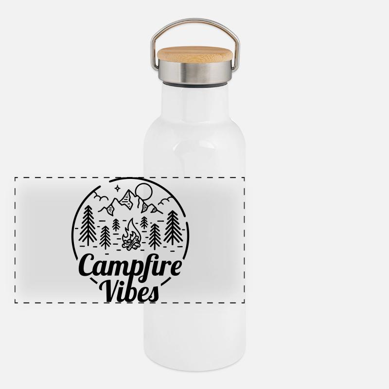 Panorama Thermosflasche mit Bambusdeckel