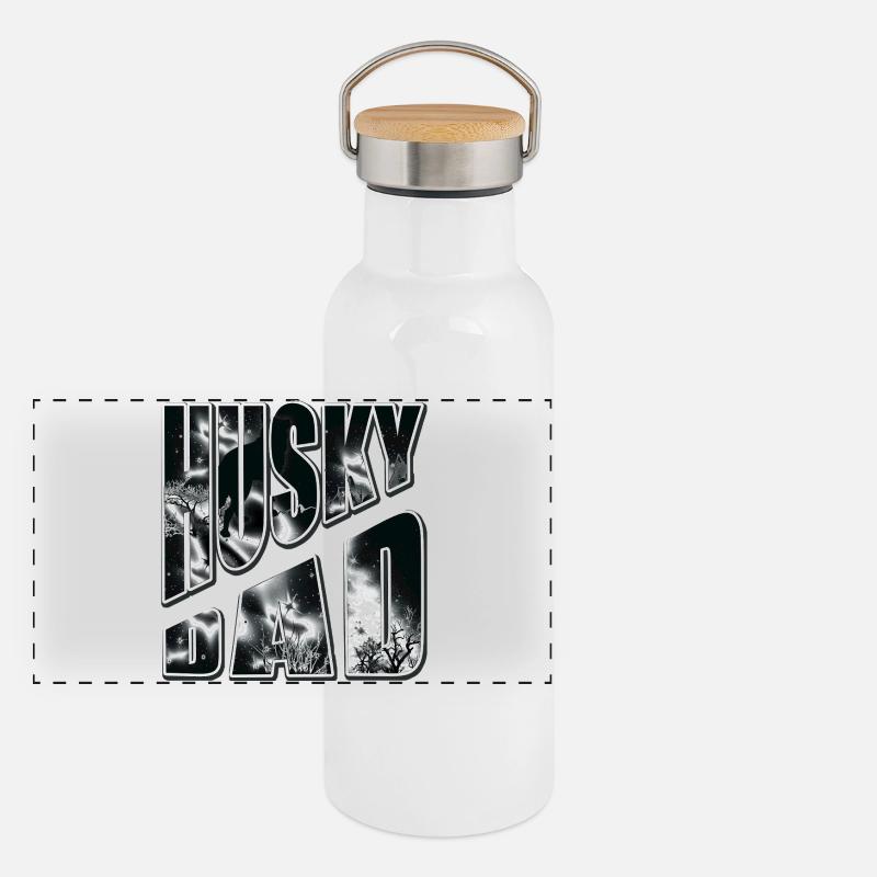 Husky Dad Nebelstern Panorama Thermosflasche mit Bambusdeckel
