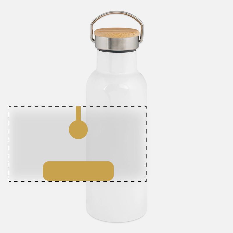 arcade-joystick-gold Panorama Thermosflasche mit Bambusdeckel