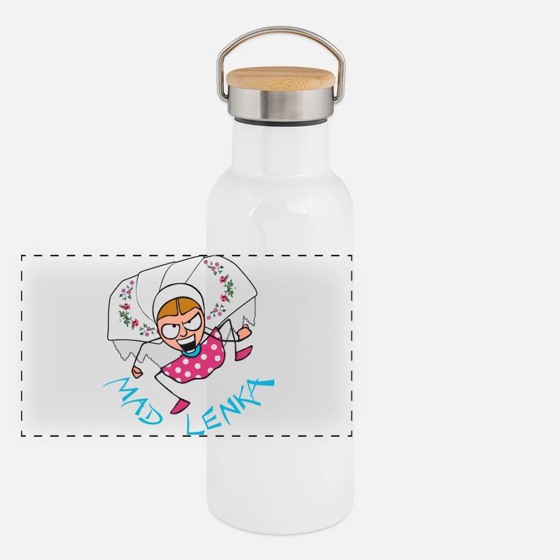 MADLENKA - DS Gourde isotherme avec bouchon en bambou