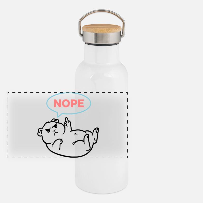 Cavie : Non, plan coloré Gourde isotherme avec bouchon en bambou