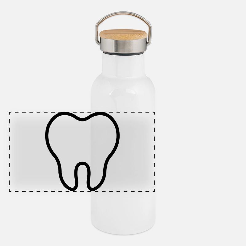 Tooth Panoramic Thermal Bottle with Bamboo Lid