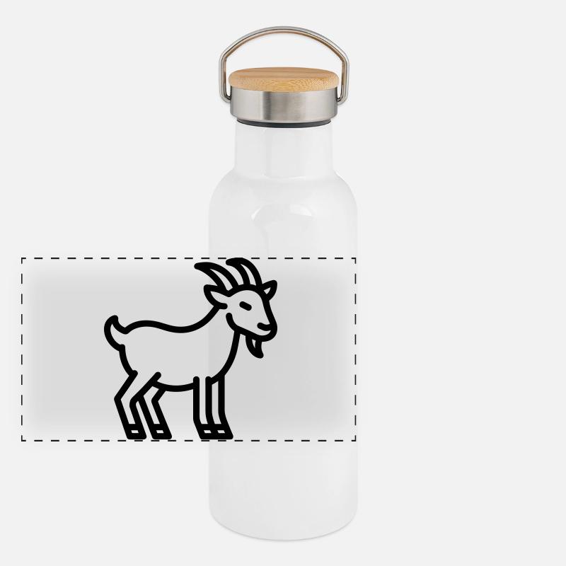 goat Panoramic Thermal Bottle with Bamboo Lid
