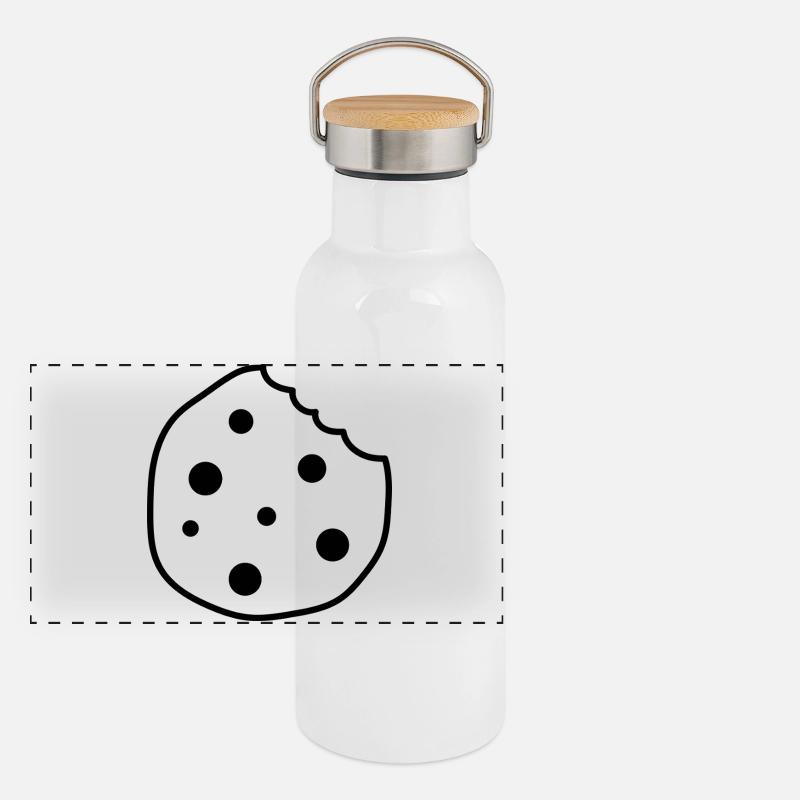 Cookie aux pépites de chocolat Gourde isotherme avec bouchon en bambou