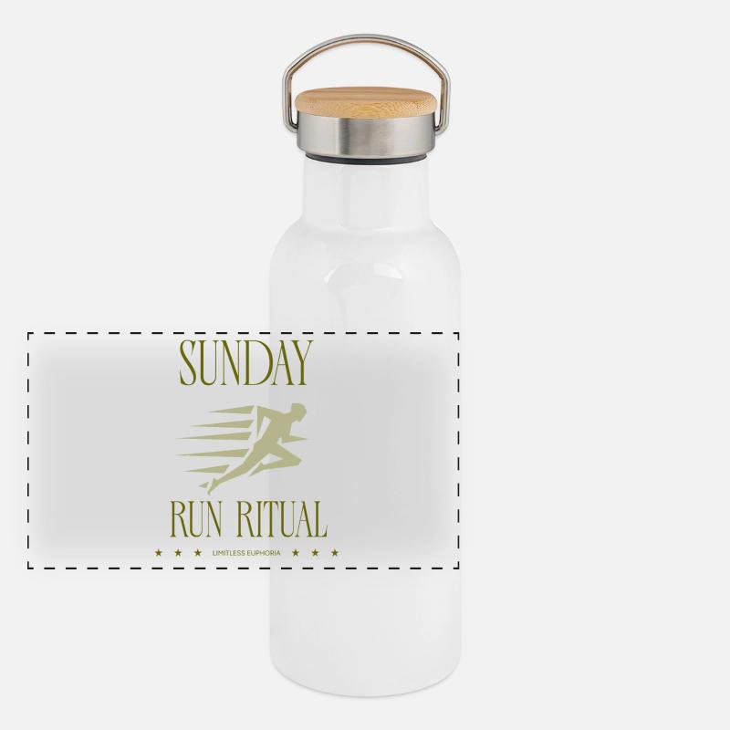 Runner - Sunday Run Ritual Panorama Thermosflasche mit Bambusdeckel