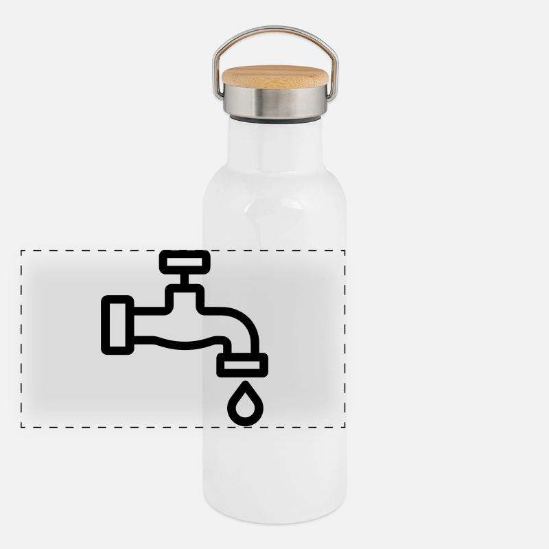 Klopfen Panorama Thermosflasche mit Bambusdeckel