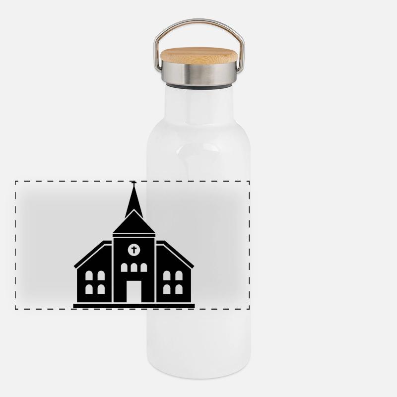 Église Gourde isotherme avec bouchon en bambou