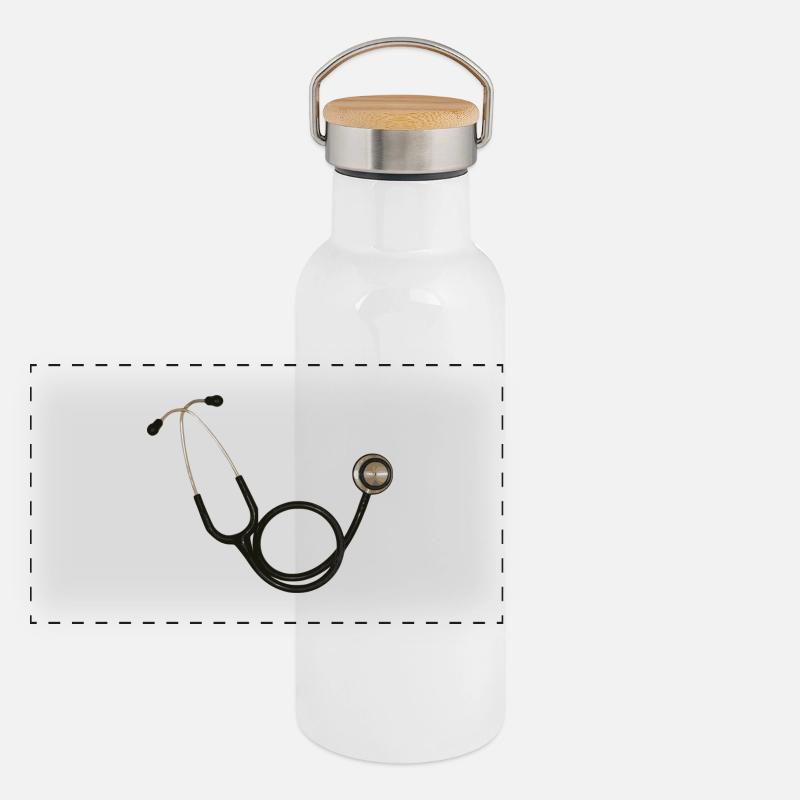stéthoscope Gourde isotherme avec bouchon en bambou