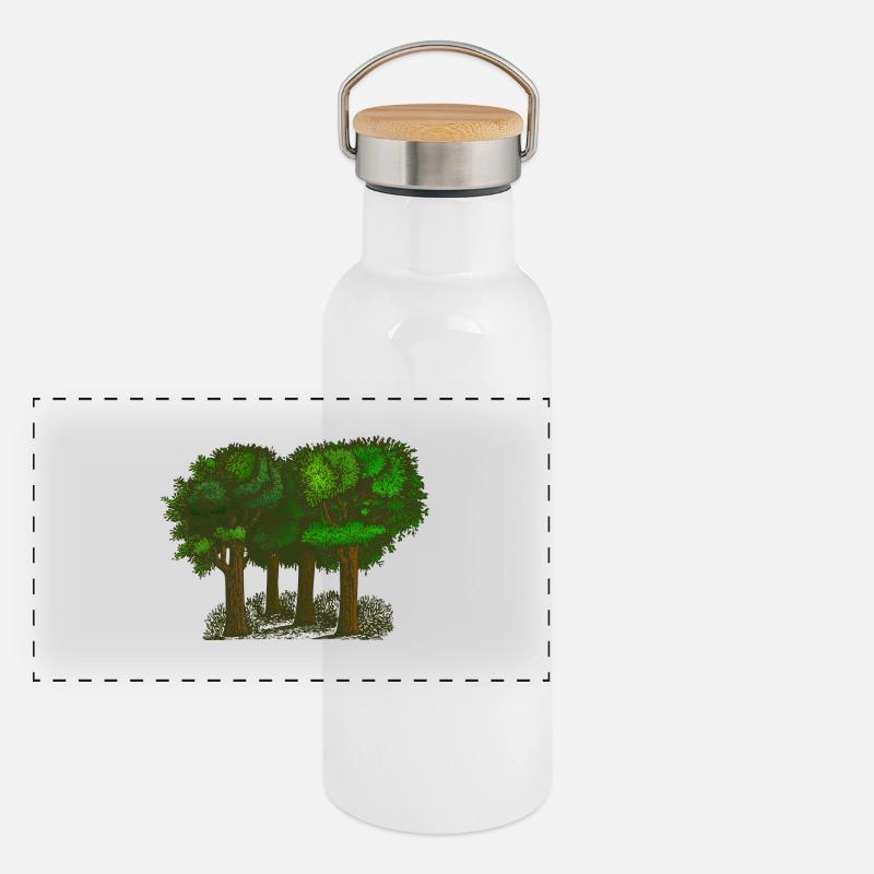 forêt Gourde isotherme avec bouchon en bambou