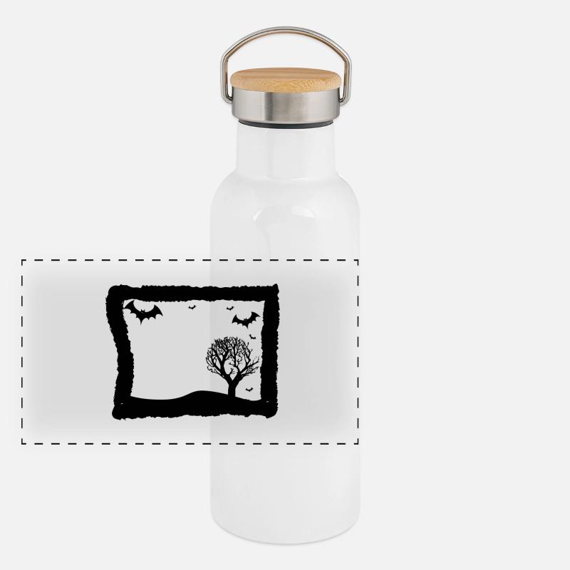 bats Panoramic Thermal Bottle with Bamboo Lid