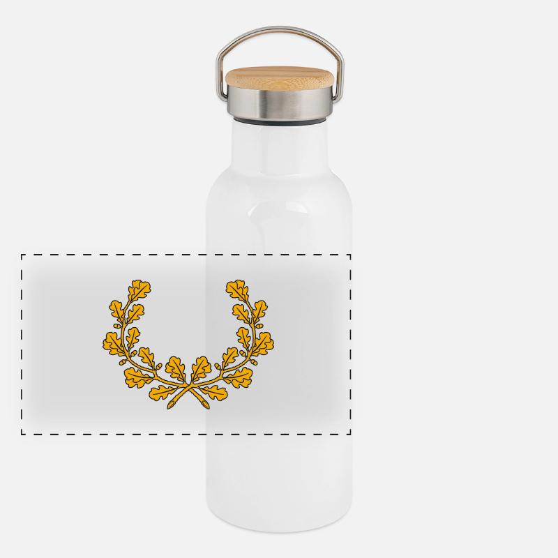 branche Gourde isotherme avec bouchon en bambou