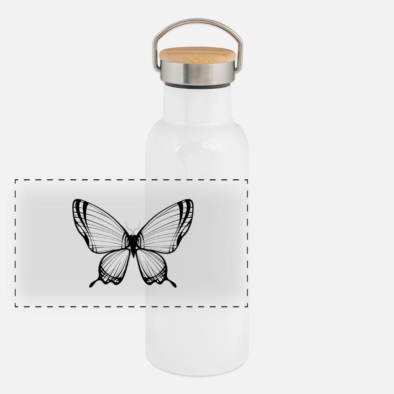 butterfly Panoramic Thermal Bottle with Bamboo Lid