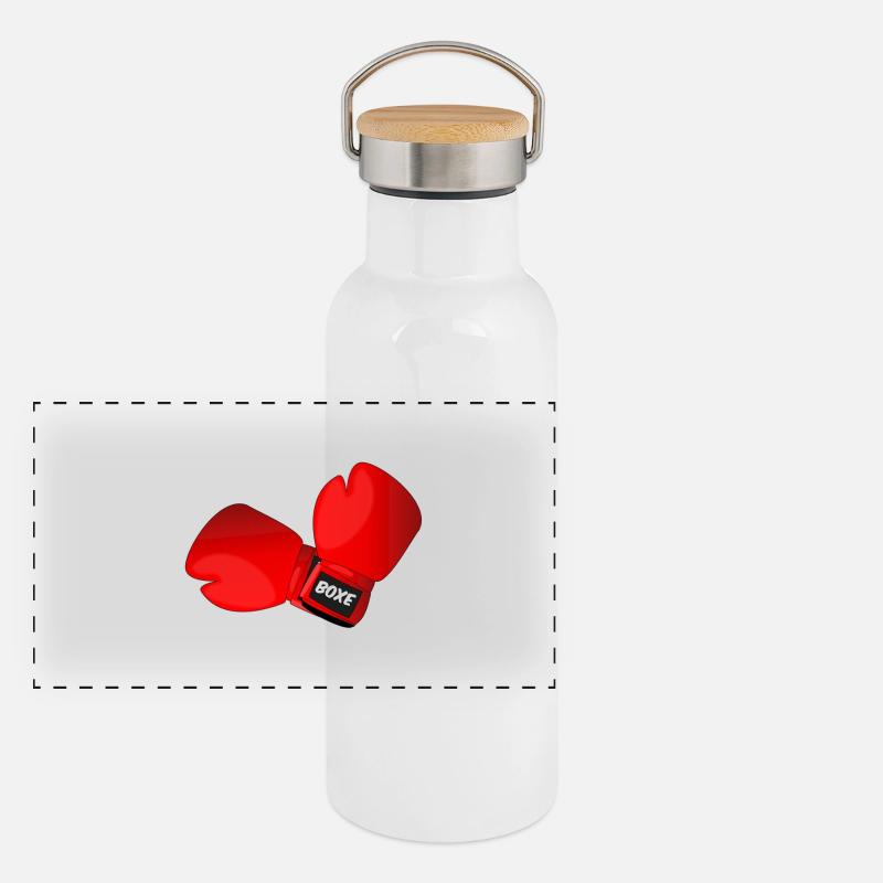Panorama Thermosflasche mit Bambusdeckel