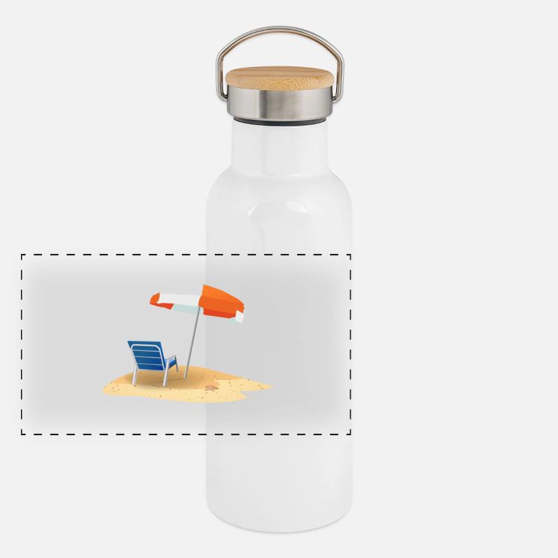 plage Gourde isotherme avec bouchon en bambou