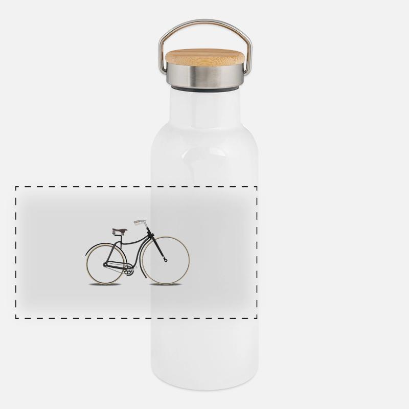 vélo Gourde isotherme avec bouchon en bambou