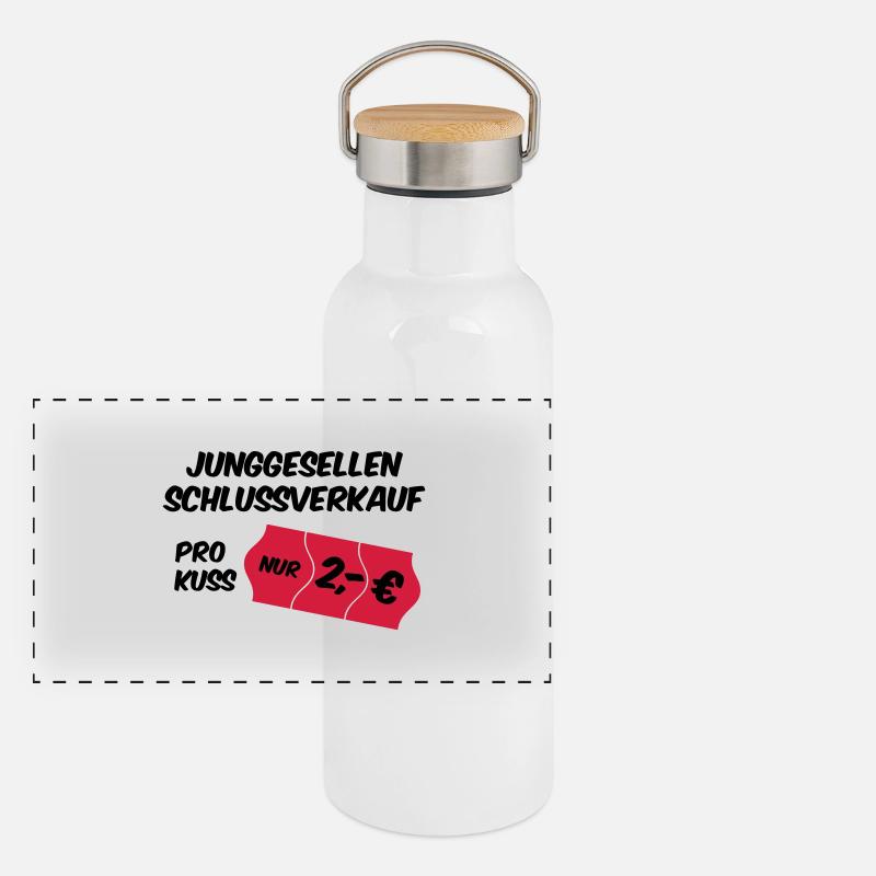 Junggesellenabschied Panorama Thermosflasche mit Bambusdeckel