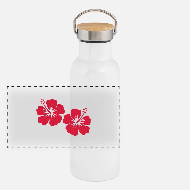 Hibiscus Gourde isotherme avec bouchon en bambou