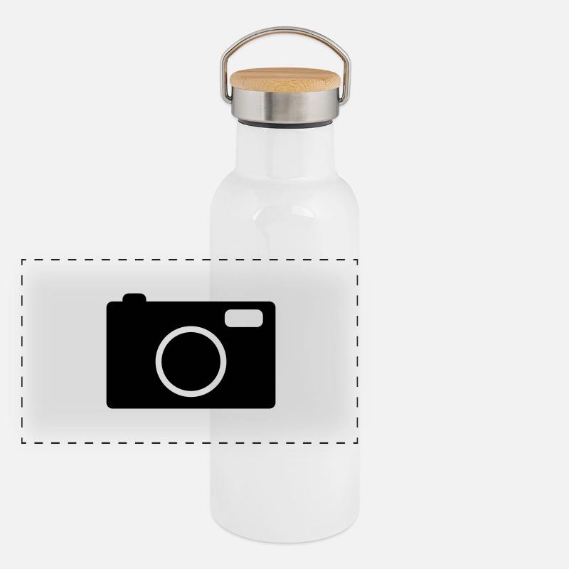 kamera Panorama Thermosflasche mit Bambusdeckel