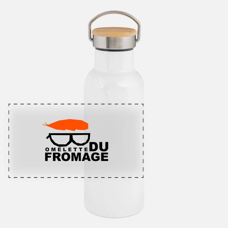 Omelette du fromage Panoramic Thermal Bottle with Bamboo Lid