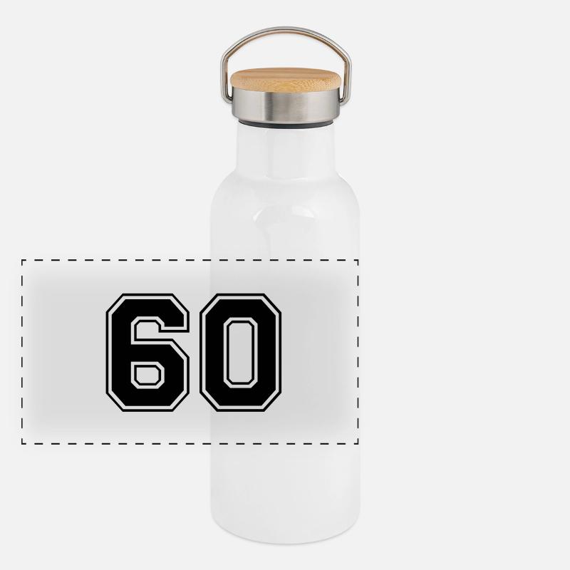 60 Gourde isotherme avec bouchon en bambou