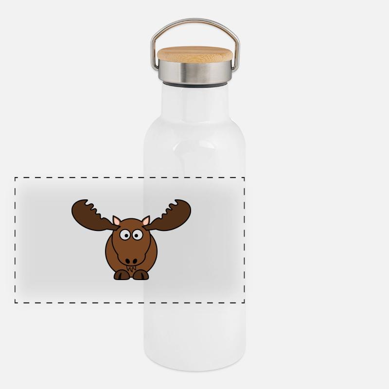 Moose Panoramic Thermal Bottle with Bamboo Lid