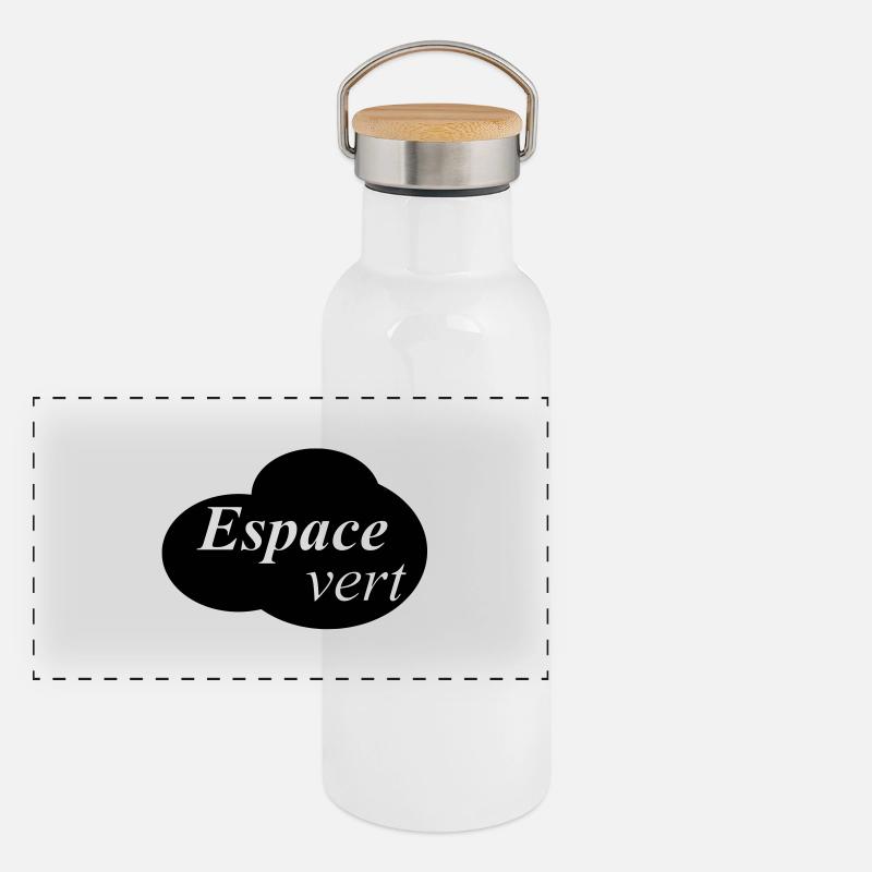 espace vert Gourde isotherme avec bouchon en bambou