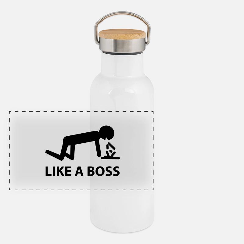 like a boss Gourde isotherme avec bouchon en bambou