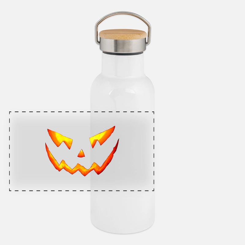 des halloween horror Panorama Thermosflasche mit Bambusdeckel