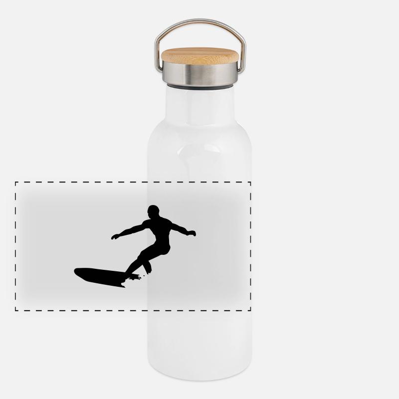 Panorama Thermosflasche mit Bambusdeckel
