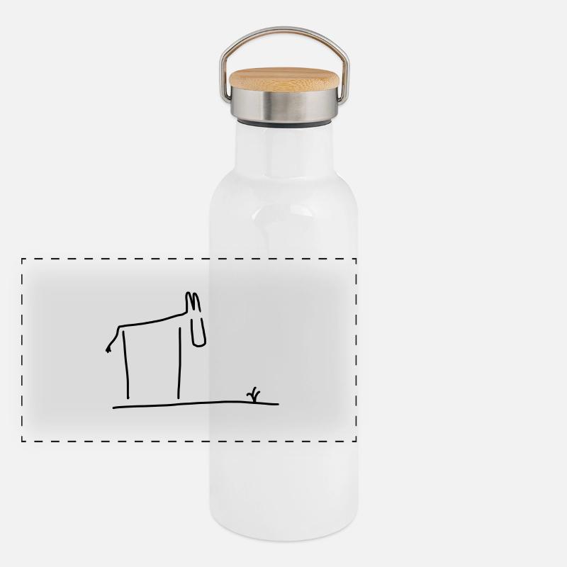 esel Panorama Thermosflasche mit Bambusdeckel