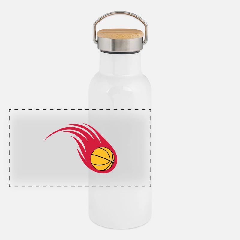 basketball fireball Panoramic Thermal Bottle with Bamboo Lid