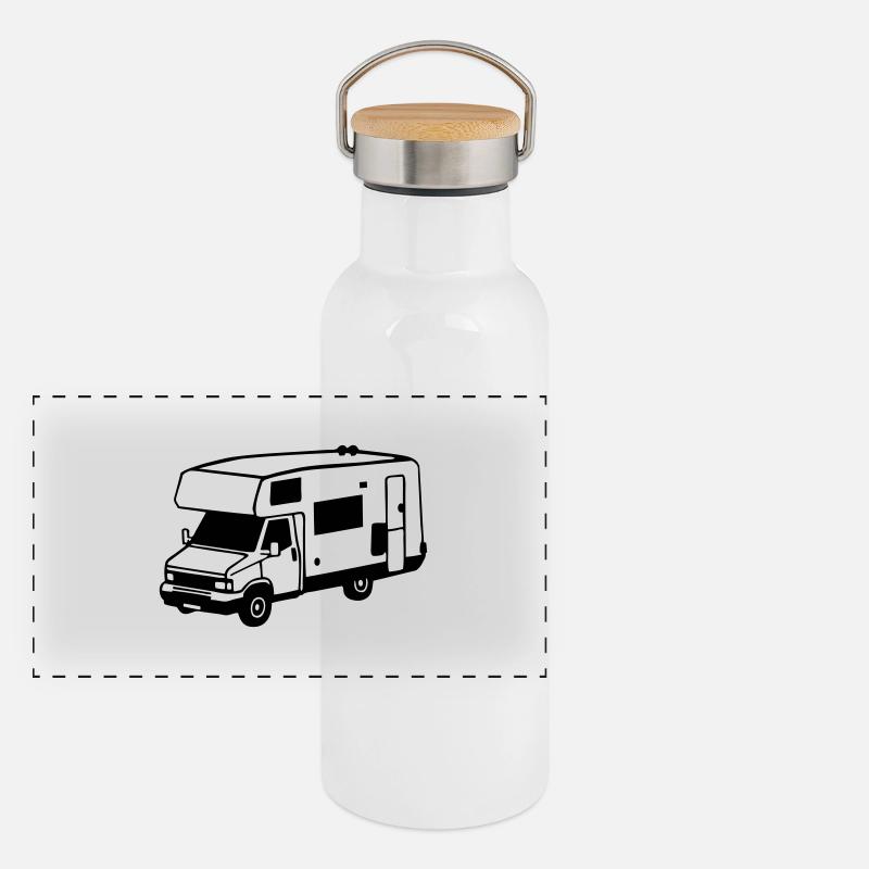 Wohnmobil Panorama Thermosflasche mit Bambusdeckel