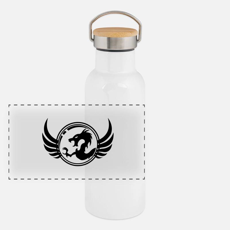dragon_1 Panorama Thermosflasche mit Bambusdeckel