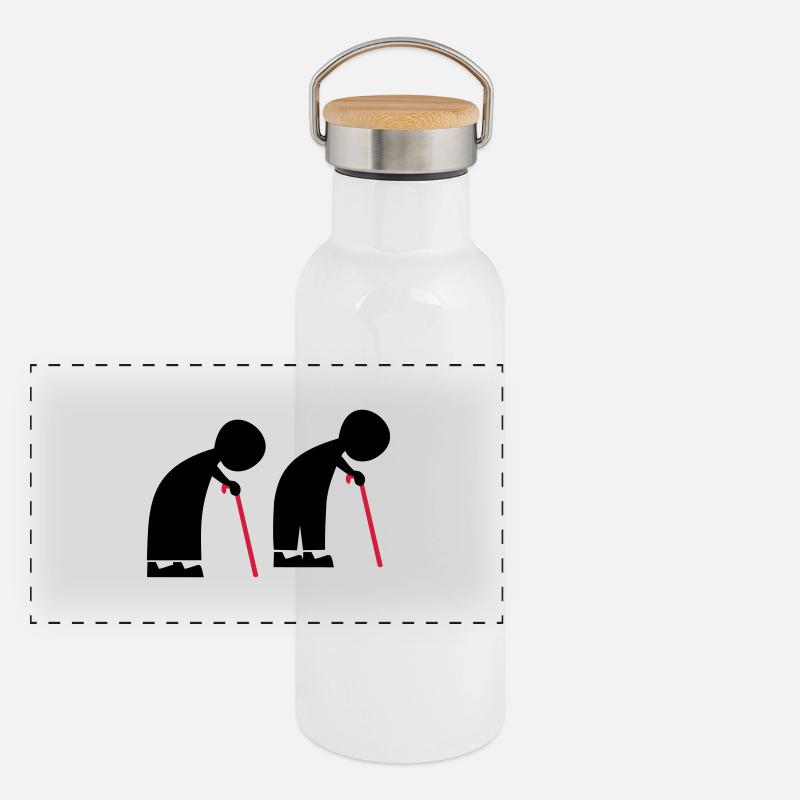 old people Panoramic Thermal Bottle with Bamboo Lid