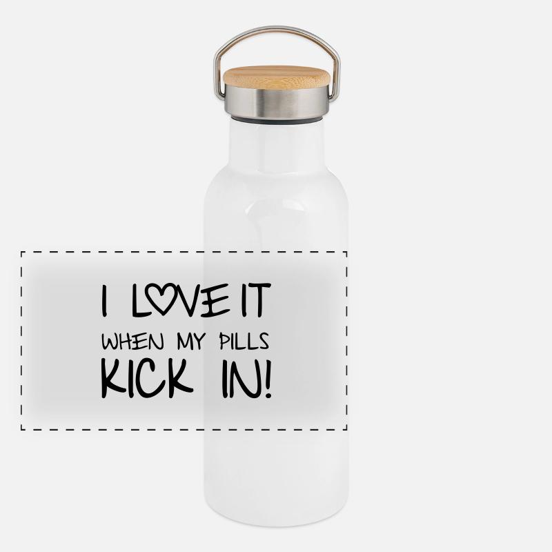 Pills Panorama Thermosflasche mit Bambusdeckel