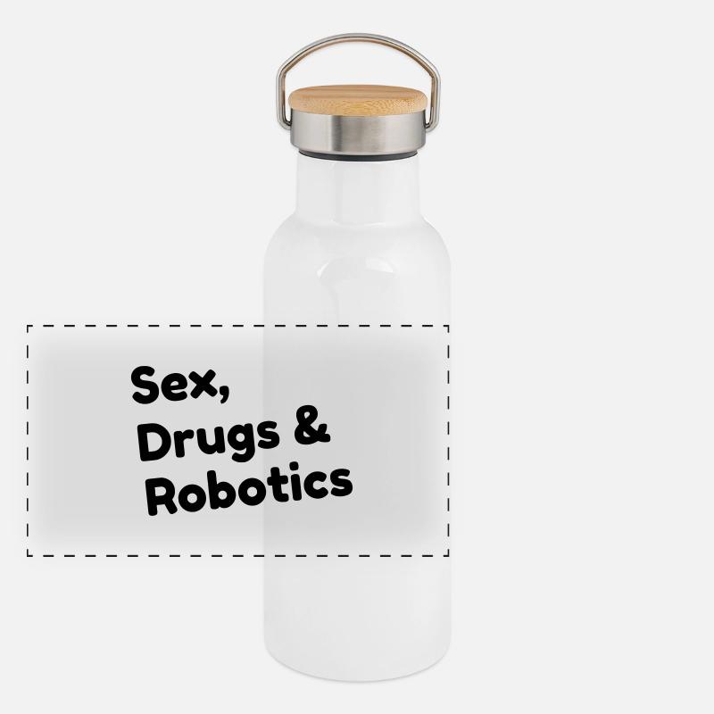 robotique / robot / roboticien / technologie Gourde isotherme avec bouchon en bambou