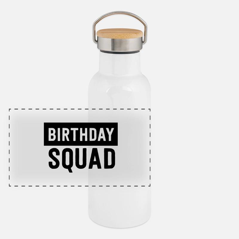 Birthday Squad Panoramic Thermal Bottle with Bamboo Lid