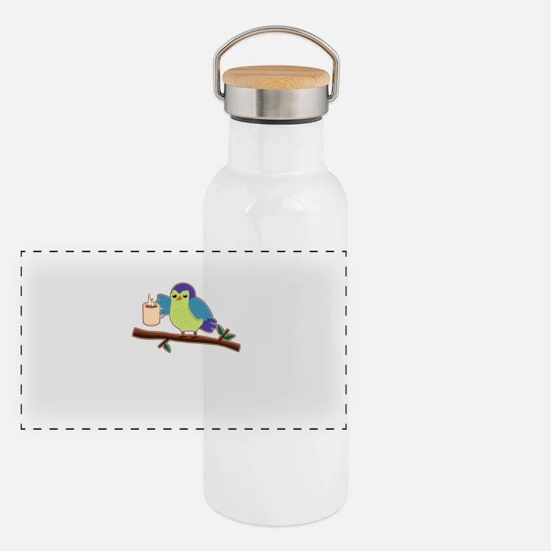 Sachsen Gaffee Panorama Thermosflasche mit Bambusdeckel